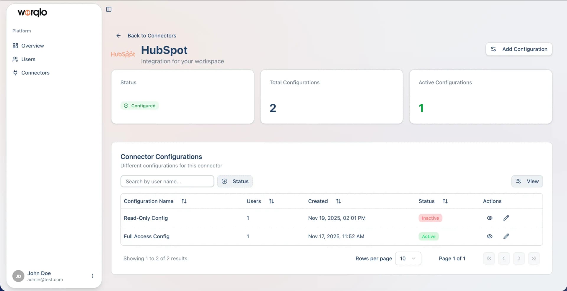 Connector configurations